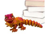 Generico 3D Printed Gecko Figurine - ABS 14x5.8x5.8cm | 3D Printed Lizard Reptile Fidget Toy with Rainbow Color, Miniature Statue, Desk Figure | Kids Boys Girls Bedroom Dorm Living Room