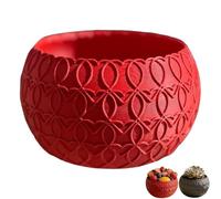 Genérico 3D Printed Heart-Shaped Bowl, Valentine's Day Multi-Use Salad/Snack Bowl & Flower Vase Decor, Romantic Dessert Candy Basin for Kitchen Dining & Entertaining (Red)