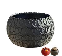 Genérico 3D Printed Heart-Shaped Bowl, Valentine's Day Multi-Use Salad/Snack Bowl & Flower Vase Decor, Romantic Dessert Candy Basin for Kitchen Dining & Entertaining (Black)