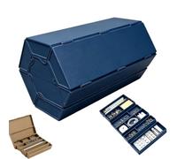 Genérico 3D-Printed Modular Storage Box, Roll-Up Expandable Organizer with Hinged Lid, Stackable Multi-Compartment Small Parts Container for Office, Jewelry, Cables, Makeup, Travel Essentials