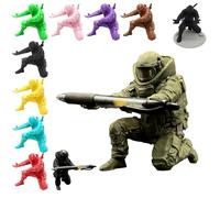 Genérico 3D Printed Ninja Figurine with Dynamic Poses for Holding Pens, Decor for Office Desk, Gaming Setup, Home Office, and Anime Fan Gift, Multicolor Optionsr (Green, Soldier)