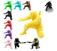 Genérico 3D Printed Ninja Figurine with Dynamic Poses for Holding Pens, Decor for Office Desk, Gaming Setup, Home Office, and Anime Fan Gift, Multicolor Optionsr (Cyan, Ninja)