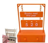 Genérico 3D Printed Reading Goal Display Sign Up to 999 Books, 3D Printed Hanging Book Counter with Digital Storage, Desktop Reading Challenge Gift for Readers,Writers and Library Lovers