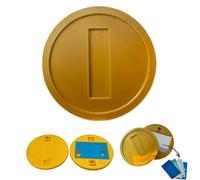Genérico 3D Printed Retro Gold Coin Card Holde,Fun Jump Game Gold Coin Credit Card Sleeve with Hidden Slot,Contactless NFC Payment Holder for Quick and Easy Transactions