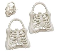 Genérico 3d Printed Skeleton Bone Bag, 3d Printed Ribcage Purse, Gothic Skeleton Purse Spooky Ribcage Handbag (2pcs)