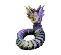 Generico 3D Printed Snake Fidget Toy - Flexible Articulated Movable Animal Figure With Hinged Junts, Restless Desk Pet Ornament | Collectible Decor For Office Car Home Gift Decor Reptil