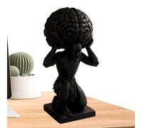 Genérico 3D Printed Statue - Modern Matte Inspirational Desk Sculpture For Office Bookshelf Study Room Decor | Fine Texture Abstract Figure Ornament, Mental Power Art Display, Bedside Table Accent