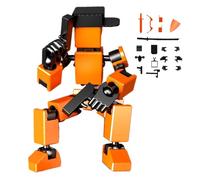 Genérico 3D Printed Toys - ABS 5x9.5cm | Flexible Robot Action Figure with Movable Joints, Custom Assembly Display Model | For Home Office Decoration Painting Photography Collectible Gift Use