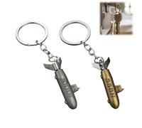 Genérico 3D Submarine Keychain, Antique Bronze Submarine Model Key Ring, Ocean Themed Decorative Key Chain for Submarines Lovers