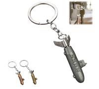 Genérico 3D Submarine Keychain, Antique Bronze Submarine Model Key Ring, Ocean Themed Decorative Key Chain for Submarines Lovers