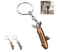 Genérico 3D Submarine Keychain, Antique Bronze Submarine Model Key Ring, Ocean Themed Decorative Key Chain for Submarines Lovers