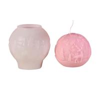 Genérico 3D Weihnachtskugel Kerzenform - Silikonform Für DIY Kerzen, Relief-Skulptur Für Weihnachten, Festliche Dekoration, Handgemachte Kerzen, Kreative Bastelprojekte