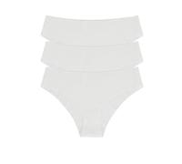 Genérico 3PCS Invisible Camel Toe Thong No Show High Waisted Camel Toe Concealer Underwear Women's Seamless Panty Pack (White,S)