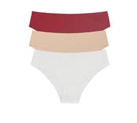 Genérico 3PCS Invisible Camel Toe Thong No Show High Waisted Camel Toe Concealer Underwear Women's Seamless Panty Pack (Mixed Color Set,S)