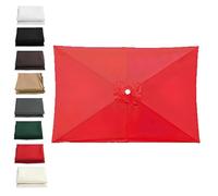 Genérico 3x3.0m 2x2m 3x2m Cubierta De Repuesto Para Sombrilla Cuadrada/Rectangular, Toldo De Repuesto Para Parasol Exterior Para 4 6 8 Varillas(Red,3.0x3.0m)
