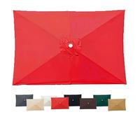 Genérico 3X3.0m 3X2m 2.1x1.40m Toldo Rectangular de Repuesto para Sombrilla, 4 6 8 Varillas, Tela de Recambio para sombrilla Exteriores, Extraíble/Lavable(Red,2.0x3.0m)