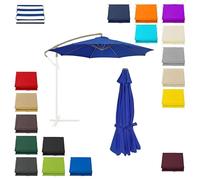Genérico 4.0/3.5/3.0/2.8/2.7/2.5/2.30/2.0 M Tela De Paraguas Recambio Sombrilla Impermeable Toldo De Repuesto Sombrilla para 6/8 Brazos para Jardín Patio Terrazas(Royal Blue,6Rib-2.30m/7.5ft)
