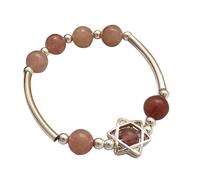 Genérico 4 4 pulseras conjuntos de anillos pulsera pura plata piezas estrella de espiritualidad talismán para varios pulsera natural para hombres joyas, talla única, Zinc alloy, No es una piedra