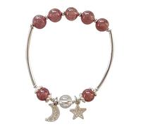 Genérico 4 4 pulseras conjuntos de anillos pulsera pura plata piezas estrella de espiritualidad talismán para varios pulsera natural para hombres joyas, talla única, Zinc alloy, No es una piedra