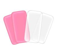 Genérico 4 Almohadillas de Silicona de Color Claro para Extensiones de Pestañas, Adhesivo Estático, Fáciles de Limpiar y Suaves para Pestañas, Ideales para Uso en Casa o Barbería