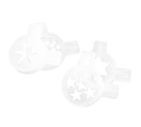 Genérico 4 Boquillas para Máquinas de Helados Accesorios Reutilizables de Modelado Set de 4 Piezas Estrella Hexagonal Copo de Nieve Jungla Fideos Pequeños para Decoración y Repuesto
