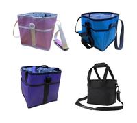 Genérico 4 Compartment Drink Bag | 4pack Insulated Drink Carrier Bag | Adjustable Shoulder Strap Water Bottle Carrier | for Sports Hiking Travel Outdoor Activity Gym School