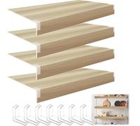 Genérico 4 Cubiertas de Rejilla metálica para estantes - Soluciones de Almacenamiento duraderas para despensa y Armario, 30,5 cm de Ancho x 81,3 cm de Largo, Ideales para la organización del hogar y