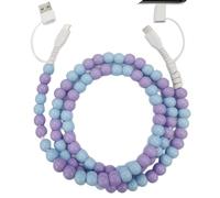 Genérico 4-in-1 Beaded Charging Cord&Fast Charging Cable 66W, Beaded Charger Cable for iPhone, 3.3ft Multi Fast Charger Cord for Most Type C Usb C Devices (E Style,4in1)