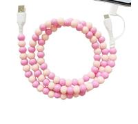 Genérico 4-in-1 Beaded Charging Cord&Fast Charging Cable 66W, Beaded Charger Cable for iPhone, 3.3ft Multi Fast Charger Cord for Most Type C Usb C Devices (E Style,3in1)