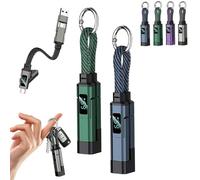 Genérico 4 in 1 Smart Display Keychain Cable, Multifunctional Charging Cable with Display, 65W Fast Charging Lanyard Cord, Keychain Charger Cord for Phone, Tablet and Travel (Mix-5)