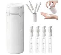Genérico 4 in 1 Travel Dispenser Bottle, 4 Pack 30ML Travels Bottles for Toiletries, Leak-Proof & Refillable Toiletry Containers with Scale Labels (White)