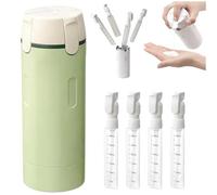 Genérico 4 in 1 Travel Dispenser Bottle, 4 Pack 30ML Travels Bottles for Toiletries, Leak-Proof & Refillable Toiletry Containers with Scale Labels (Green)