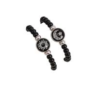 Genérico 4 Mm Amor Mamá Mensaje Joyas Piezas Valentine's Day Beaded Pulseras Junco Natural Mm Pulsera Clásica, 16, Metal, No es una piedra preciosa