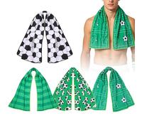 Genérico 4 Pack Cooling Towel For Sports - Polyester 100x30cm Ice Silk Sweat Absorbing - Cold Feel Towel For Soccer Yoga Gym - Quick Dry Wipe F́or Outdoor Match Fan