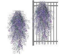 Genérico 4-Pack Hanging Artificial Ivy Vine Greenery with Flowers | 32 Inch Fake Fern Plant Wall Decor | Lifelike PP Foliage For Bedroom Living Room | Indoor Outdoor Spring Valentine's Garland