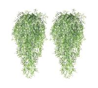 Genérico 4-Pack Hanging Artificial Ivy Vine Greenery with Flowers | 32 Inch Fake Fern Plant Wall Decor | Lifelike PP Foliage For Bedroom Living Room | Indoor Outdoor Spring Valentine's Garland