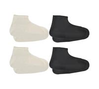 Genérico 4 Pares Cubre Zapatos Impermeable, Reutilizable Protector Calzado lluvia Antideslizante Silicona Funda Zapatos lluvia Cubiertas del Zapatos Unisex para Lluvia Caminos Fangosos (L)