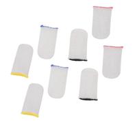 Genérico 4 Pares de Fundas Antideslizantes para Dedos de Fibra de Vidrio de 24 Puntadas, Elásticas y Transpirables, Protector de Dedos para Juegos Móviles, Accesorios Gamer Color