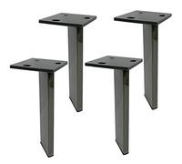 Genérico 4 Patas de Metal para Muebles, Elevador de sofá de Acero Inoxidable, Patas de Repuesto para Armario de Mesa, 50 cm (19,7 Pulgadas), Color Negro, Protectores para Mueble de TV, otomana y Arma