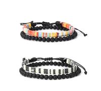 Genérico 4 pce Pulsera Surfista, Pulsera Hombre, Pulseras Tela, pulseras Boho Surfer para hombres y mujeres, Ajustable Pulseras Bohemias Trenzadas, Pulseras Surferas Estilo Hippie Pulsera Trenzada