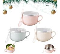 Genérico 4 PCS 25 Oz Mug Meals With Lids, 2026 New Mug Meals with Lids, Soup Mugs with Handles and Lids for Soups, Stews, Coffee (Mix*3)