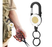 Genérico 4 Pcs Heavy Duty Retractable Keychain - Retractable Keychain, Badge Holder with Steel Cord, Sturdy Key Holder, Outdoor Gear, Utility Key Chain for Men Women Camping Hiking Travel