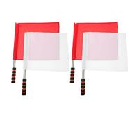 Genérico 4 Piezas Bandera del Árbitro para Entrenamiento Deportivo de Atletismo, Ligera y Brillante Asta de Acero Inoxidable, Adecuado para Señalización en Partidos y Entrenamientos