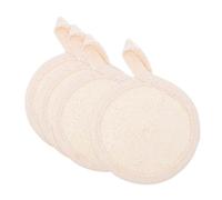 Genérico 4 Piezas Baño y Ducha De Lufa Łazienka Prysznic Luffa Esponja De Ducha Luffa z Rączką a De Baño Esponja Vegetal a Prisznic De Lufa Depurador De Cuerpo Beige Algodón