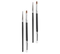 Genérico 4 Piezas Brochas Correctoras de Maquillaje Doble Cabezal Esponja, Pinceles Multiusos para Disimulación de Ojeras y Maquillaje de Viaje, Kit Profesional para Rostro y Ojos