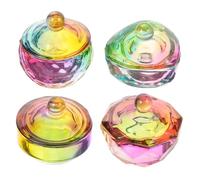 Genérico 4 Piezas Calcomanías De Uñas Kit De Manicura Francesa Manicura Tazón De Vidrio