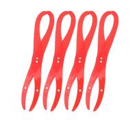 Genérico 4 Piezas Calibrador de Plástico Rojo Diseño de Pata Doblada para Medición Precisa de Diámetros Interiores y Exteriores en Cerámica y Alfarería, Adecuado para Estudios de Arte
