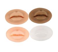 Genérico 4 Piezas De Labios De Puchero Modelo De Silicona Suave Y Flexible Modelo De Boca Artificial Para Simulación De Tatuajes Labios De Silicona Modelo De Práctica De Perforación De
