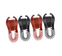 Genérico 4 Piezas horquilla peine de de caballo de pescado women Poseedor Peinados con clips Peinados con clip de plátano pinzas para el cabello rizado pasador de pelo de plátano