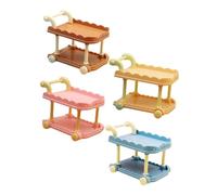 Genérico 4 Piezas Mini Modelo de camión de Comedor Comida Miniatura estruendo Adornos casa Juguetes muñecos Muebles de casa de muñecas Mini Carro de casa de muñecas Mini Muebles el plastico